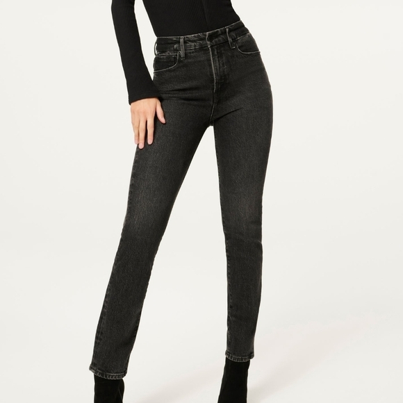 Good American Good Classic Hi Rise Vintage Black Jean - Picture 3 of 8